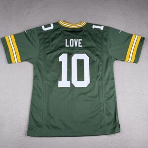 Jordan Love Jersey Boys Large Green Bay Packers Green NFL Football Nike 10
